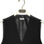 PAPERMOON / five button down tailored suit vest / NEW / black