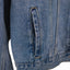 PAPERMOON / maxi padded shoulder oversized denim jacket / NEW / mid blue