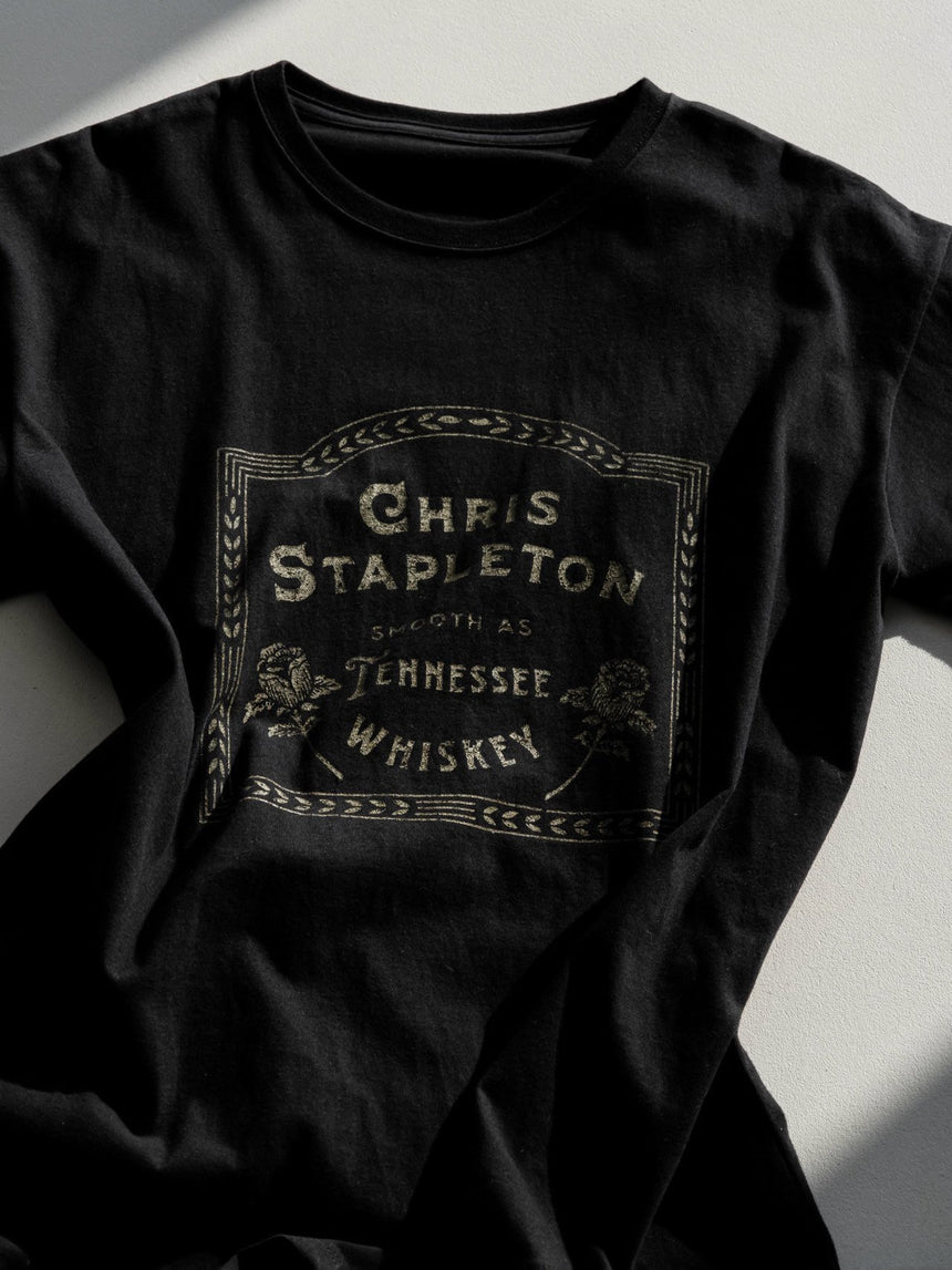 Vintage Whiskey Print T - Shirt (PAPERMOON)