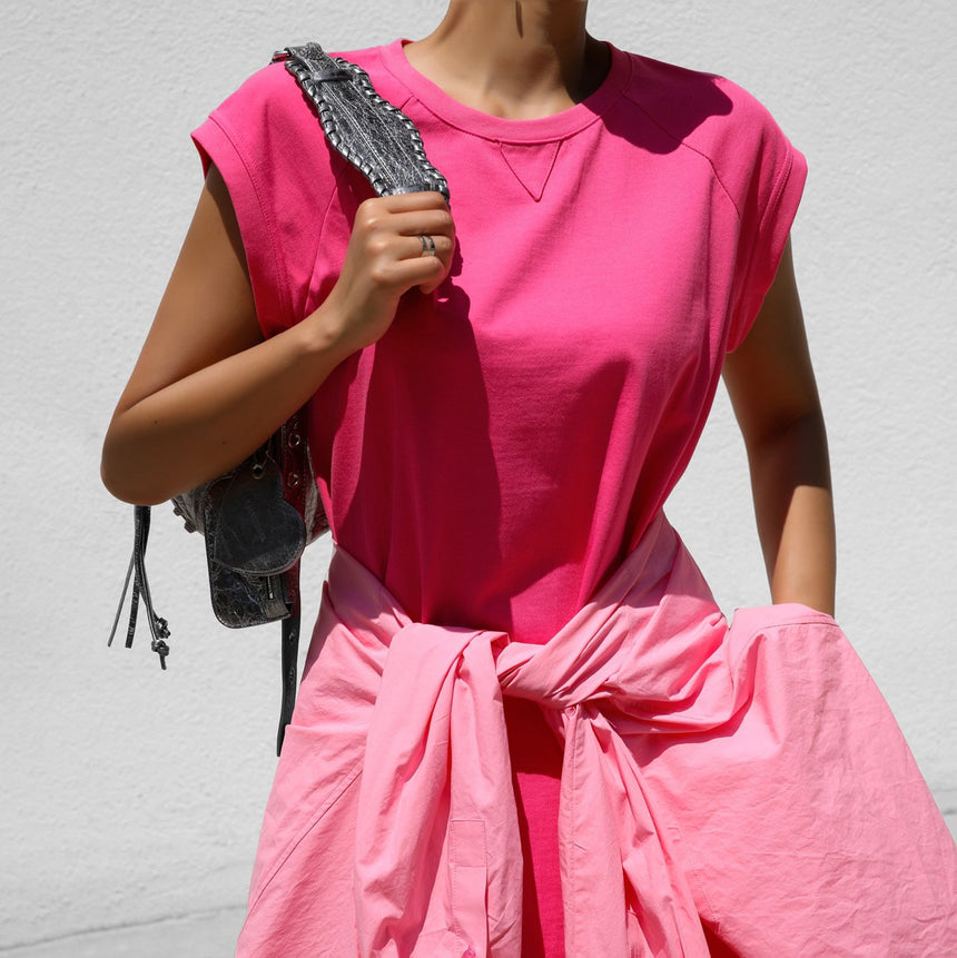 Raglan Sleeve Side Slit Maxi Dress (PAPERMOON)
