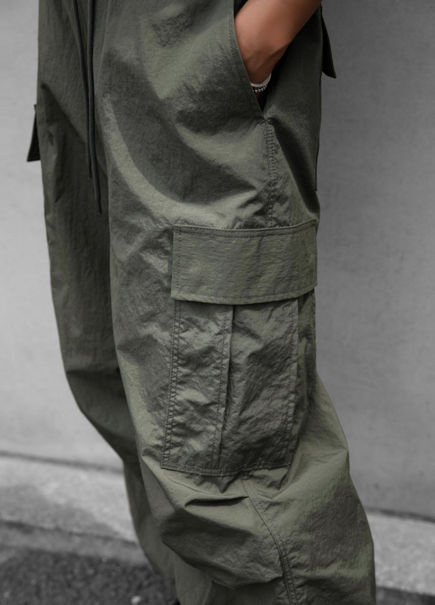 Nylon Technical Cargo Jogger Pants (PAPERMOON)