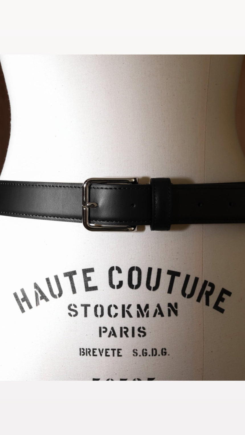 Classic Buckle Leather Belt (PAPERMOON)