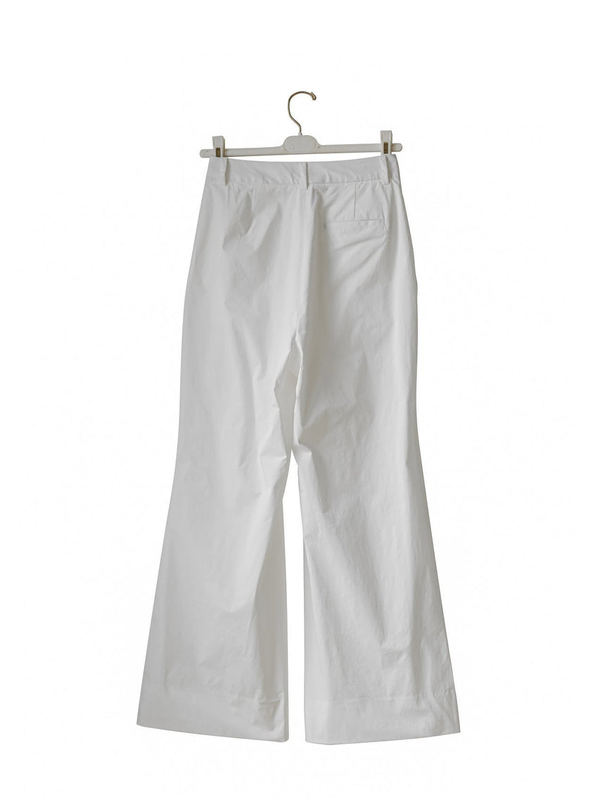 Cotton Two Pin - Tuck Wide Trousers (PAPERMOON)