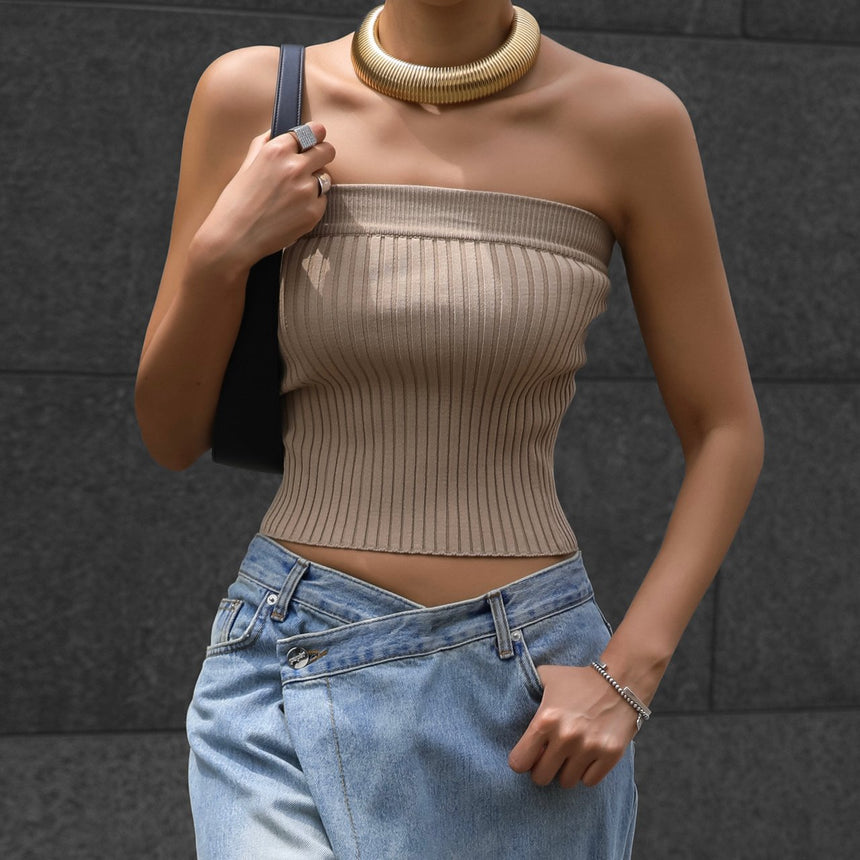 Ribbed Tube Knit Top (PAPERMOON)